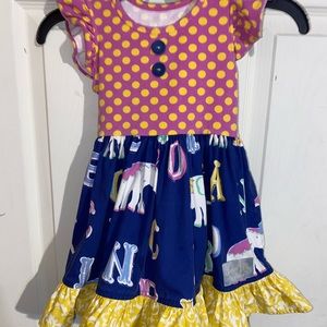 Elenor Rose Elephant Dress sz 2 EUC